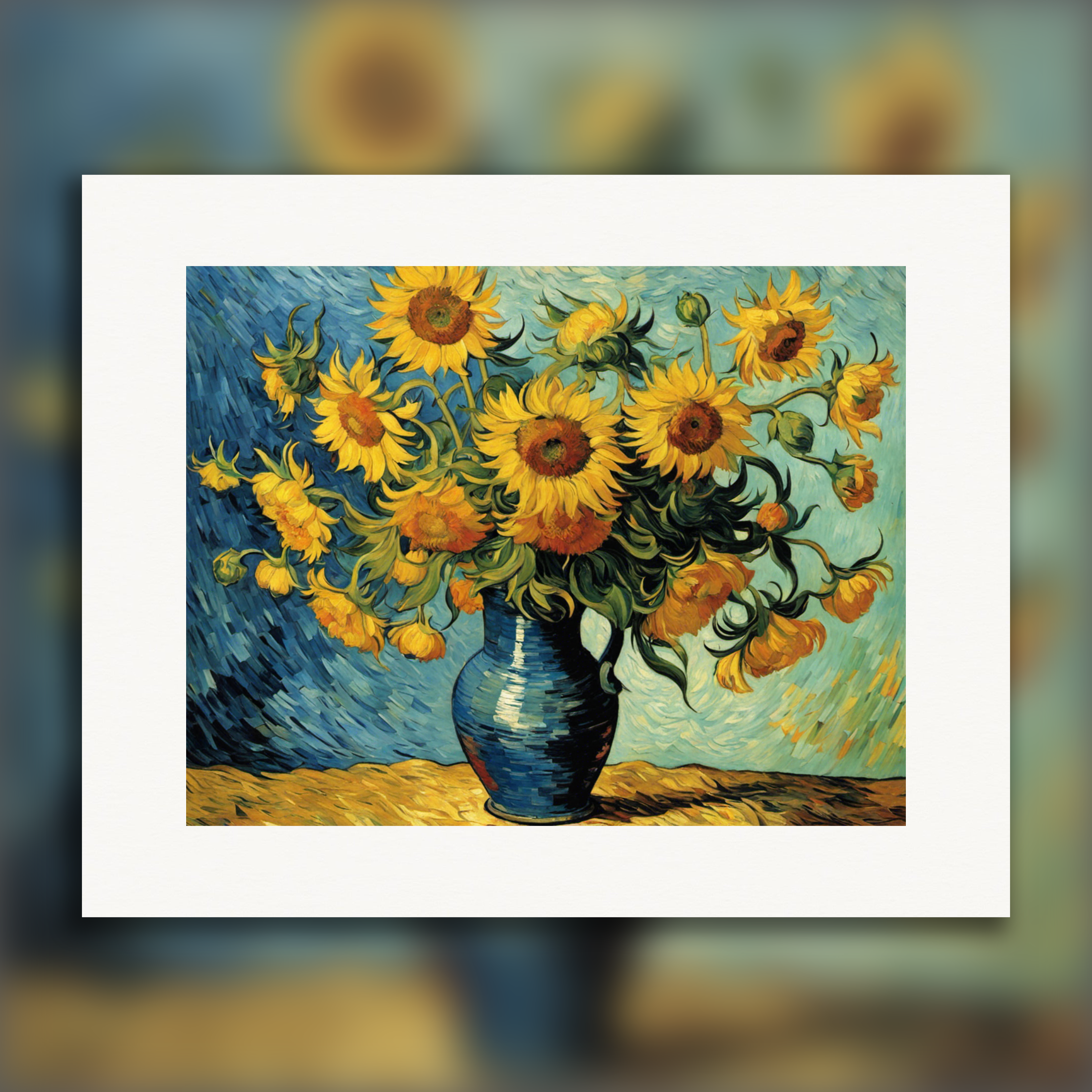 자연과 인간 감정의 열정적인 격동을 담은 그림, 해바라기 - 포스터