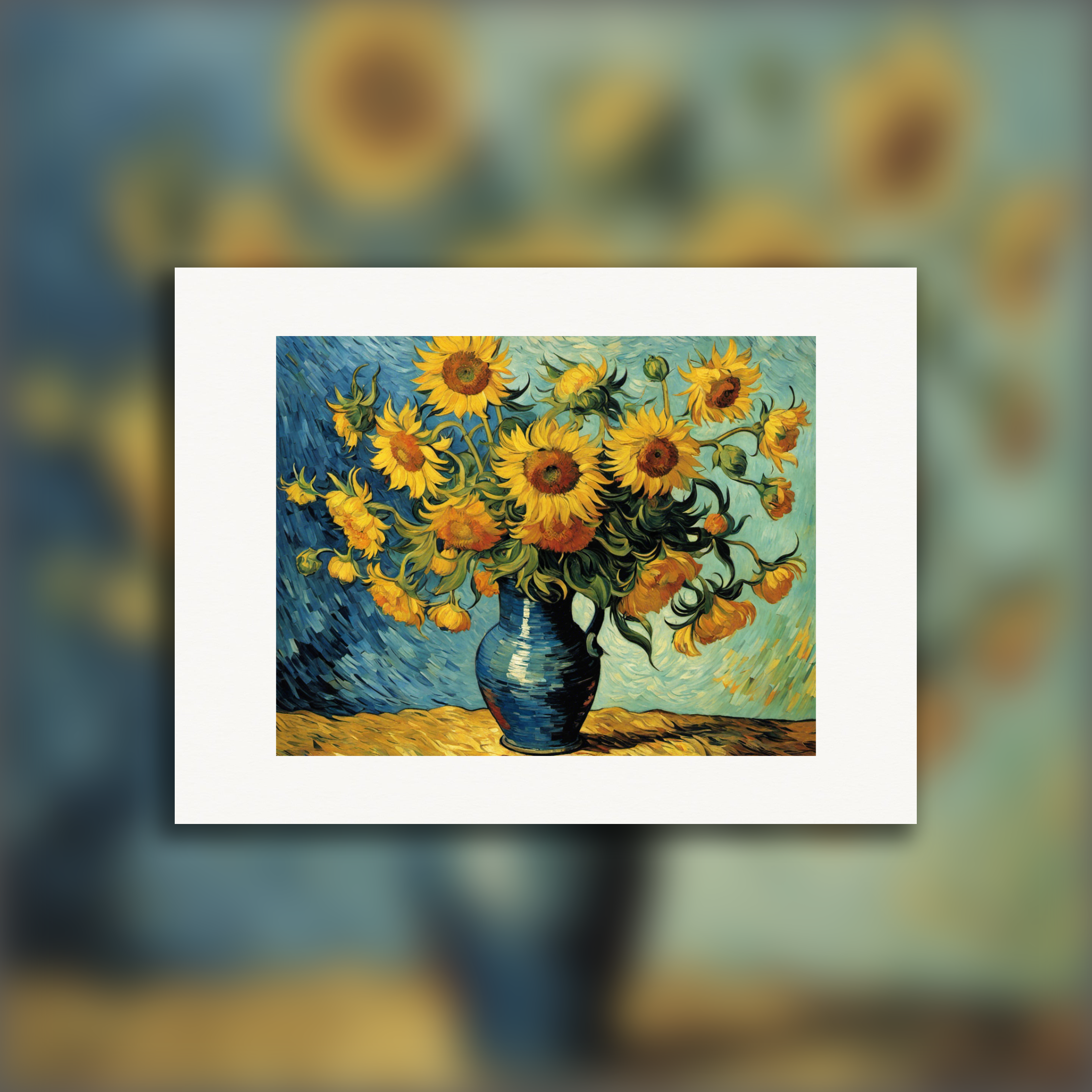자연과 인간 감정의 열정적인 격동을 담은 그림, 해바라기 - 포스터