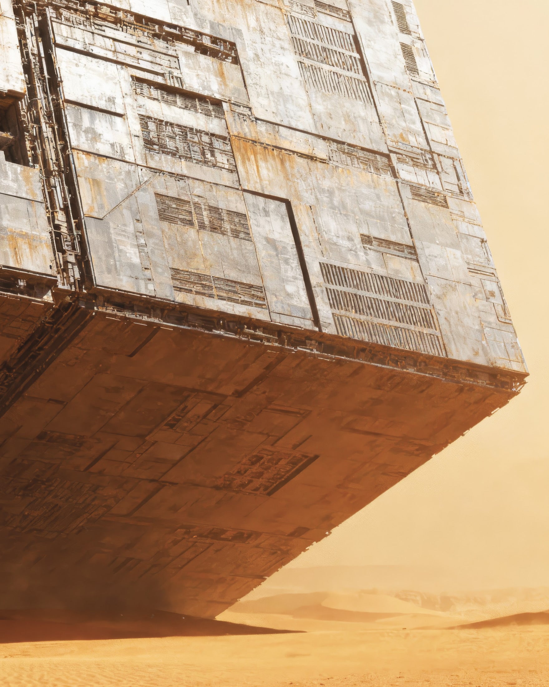 거대한 사막 구조물 - 듄 포스터, SF 모래 아트 프린트