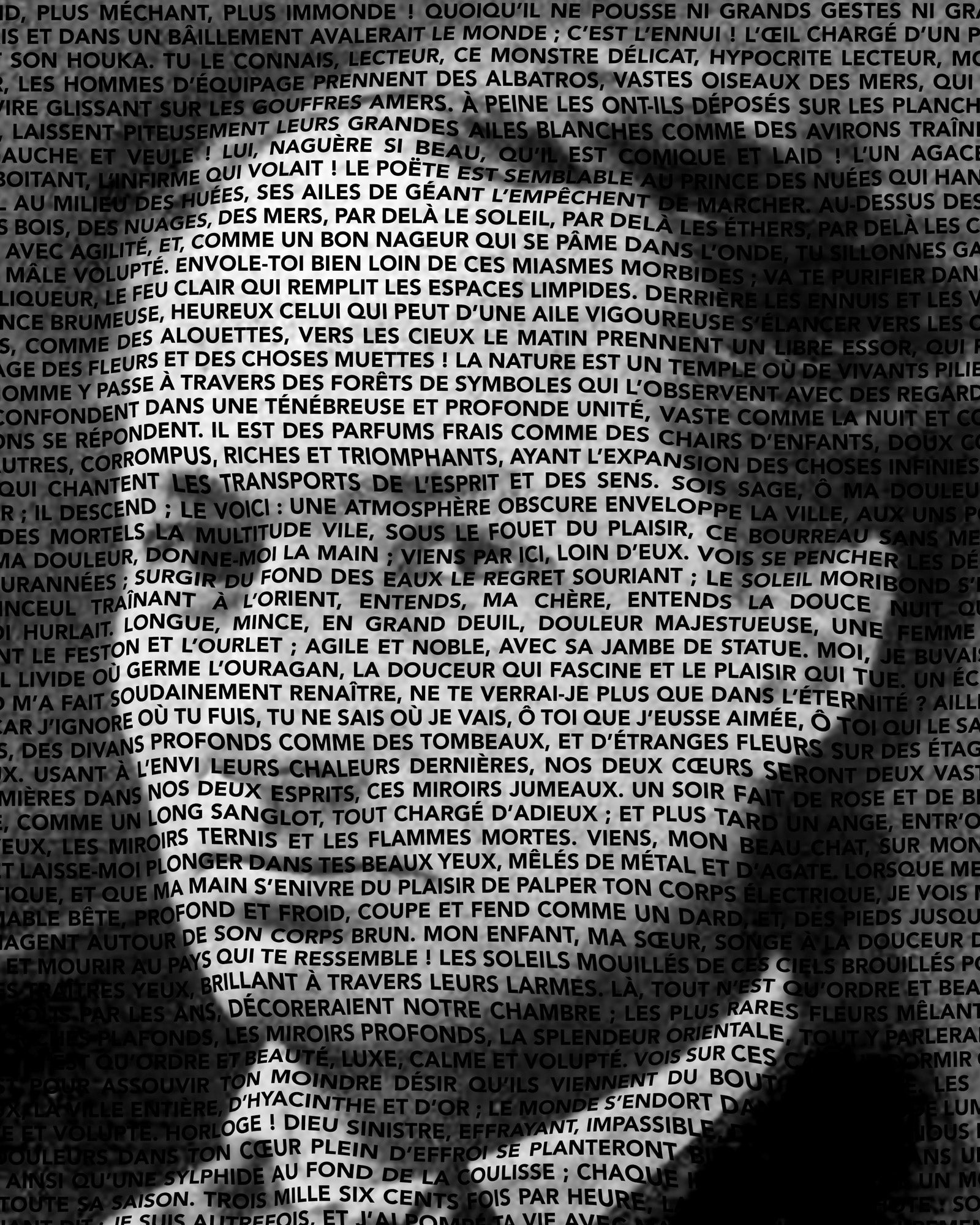 Text overlay on a textured black and gray background