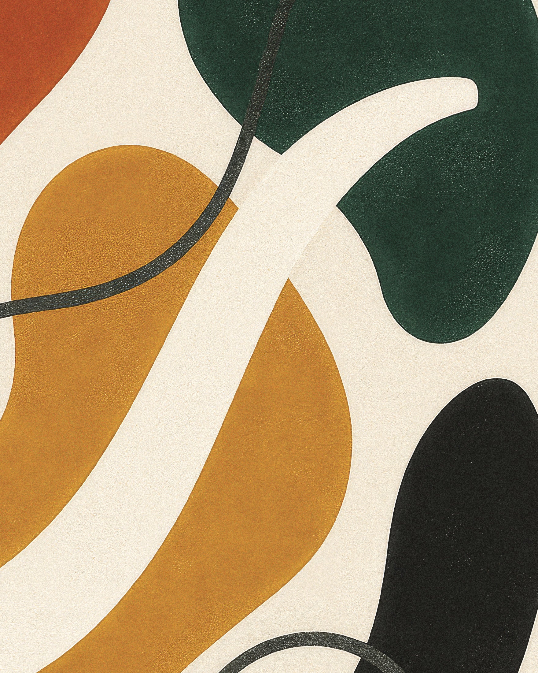 인플렉션 02 – 유기적인 형태의 다채로운 추상 포스터