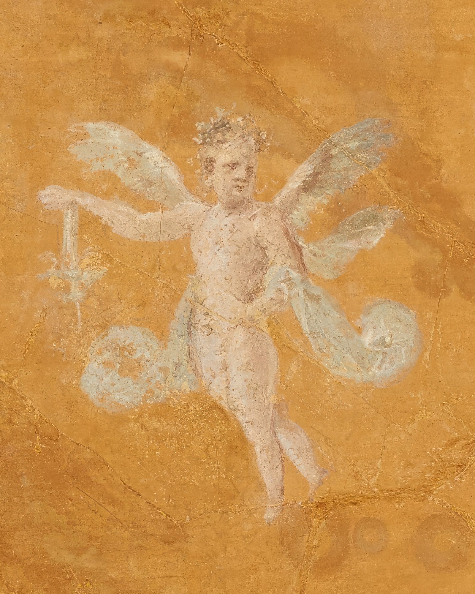 A Cupid on a roman fresco
