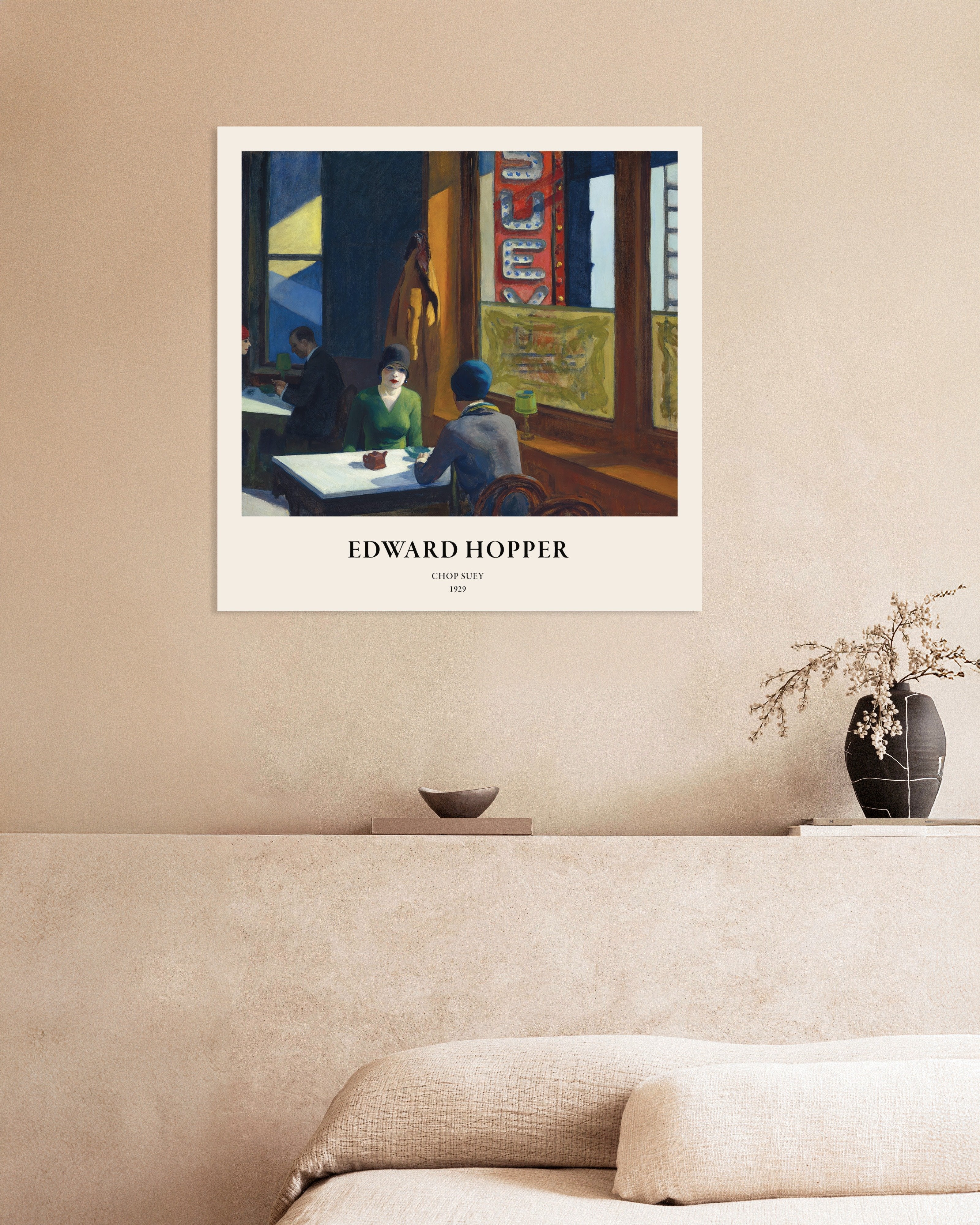 Poster of Edward Hopper Chop Suey art print