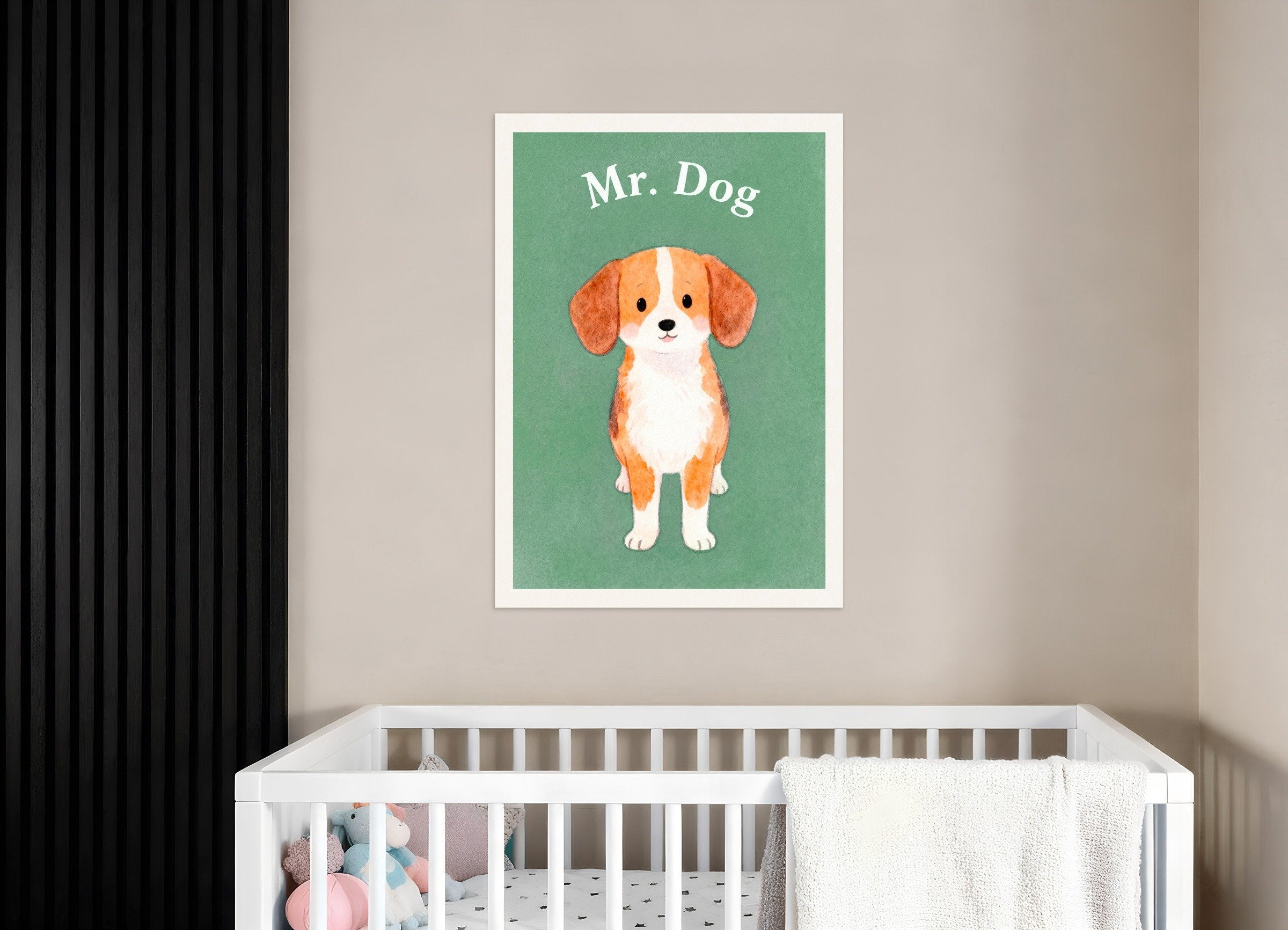 Poster of Nursery dog wall art – Loyal friend, watercolor