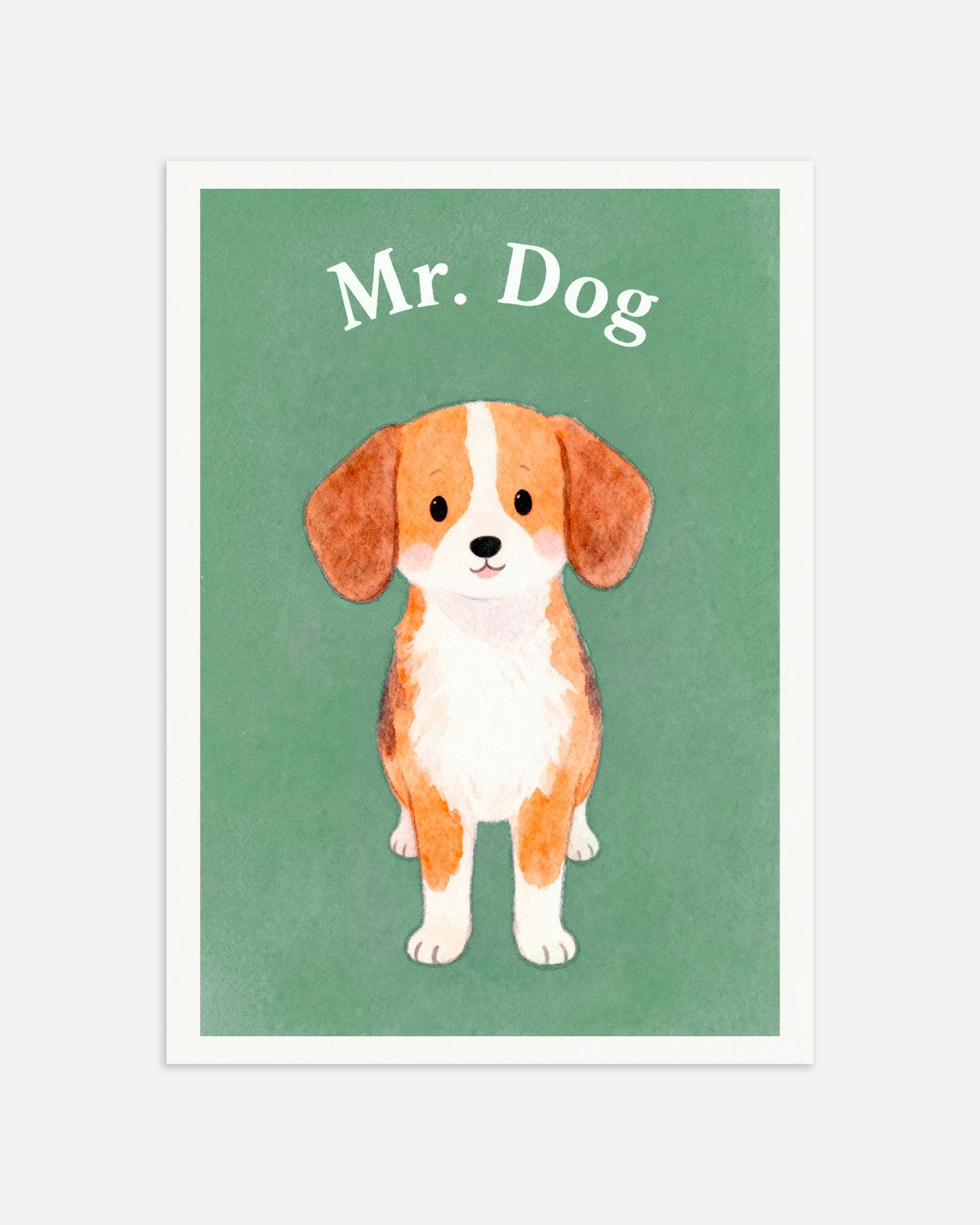 Poster of Nursery dog wall art – Loyal friend, watercolor, thumbnail
