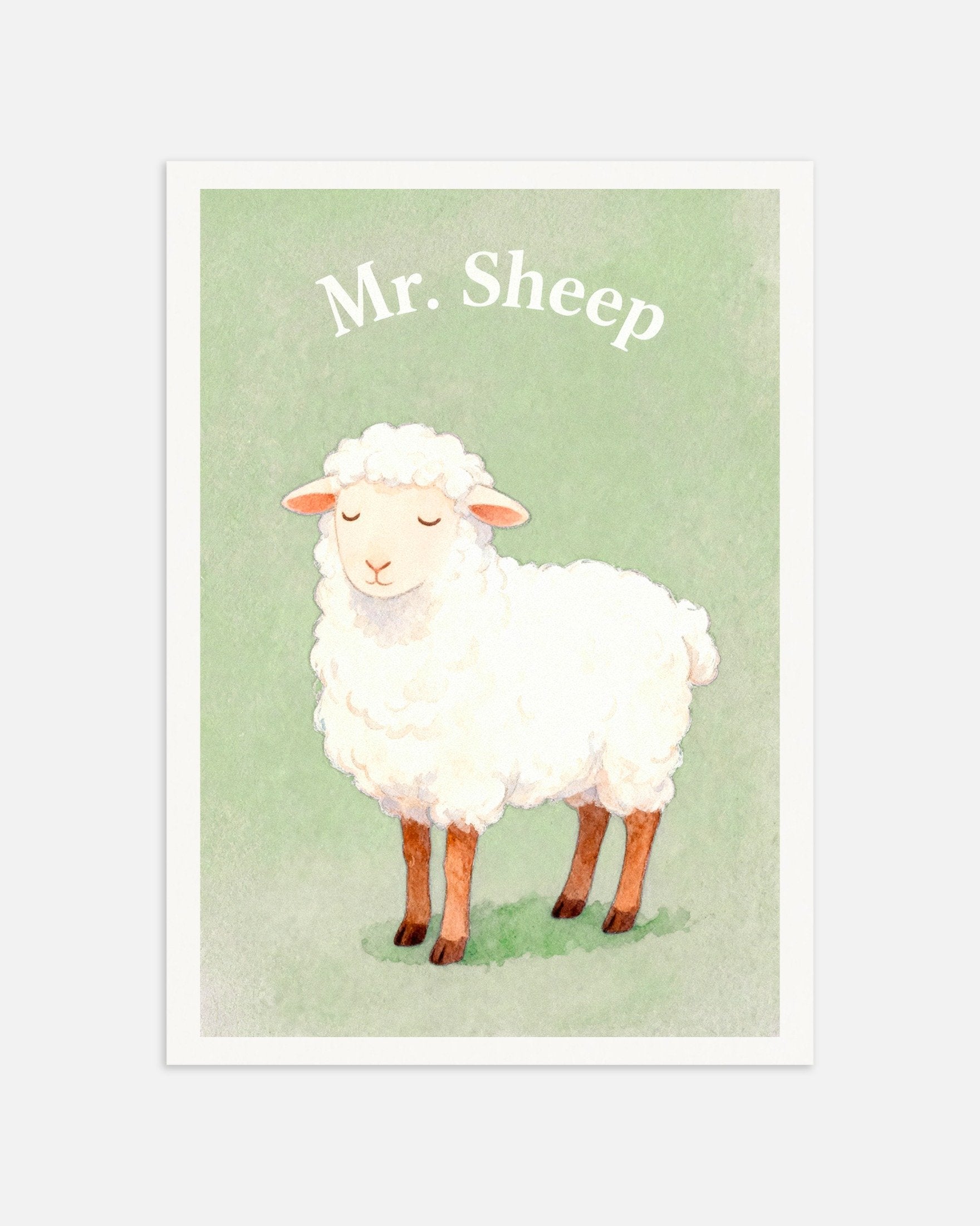 Poster of Nursery sheep wall art – Soft and fluffy farm animal, thumbnail