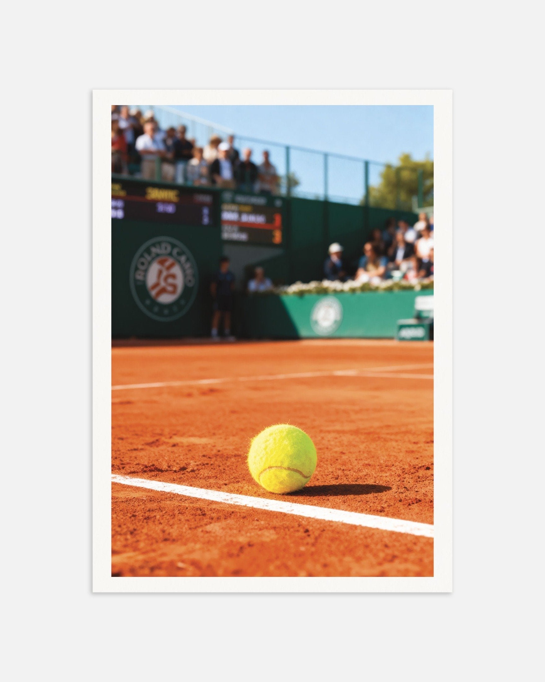 Poster of Roland Garros tennis poster – Clay court photography print, thumbnail