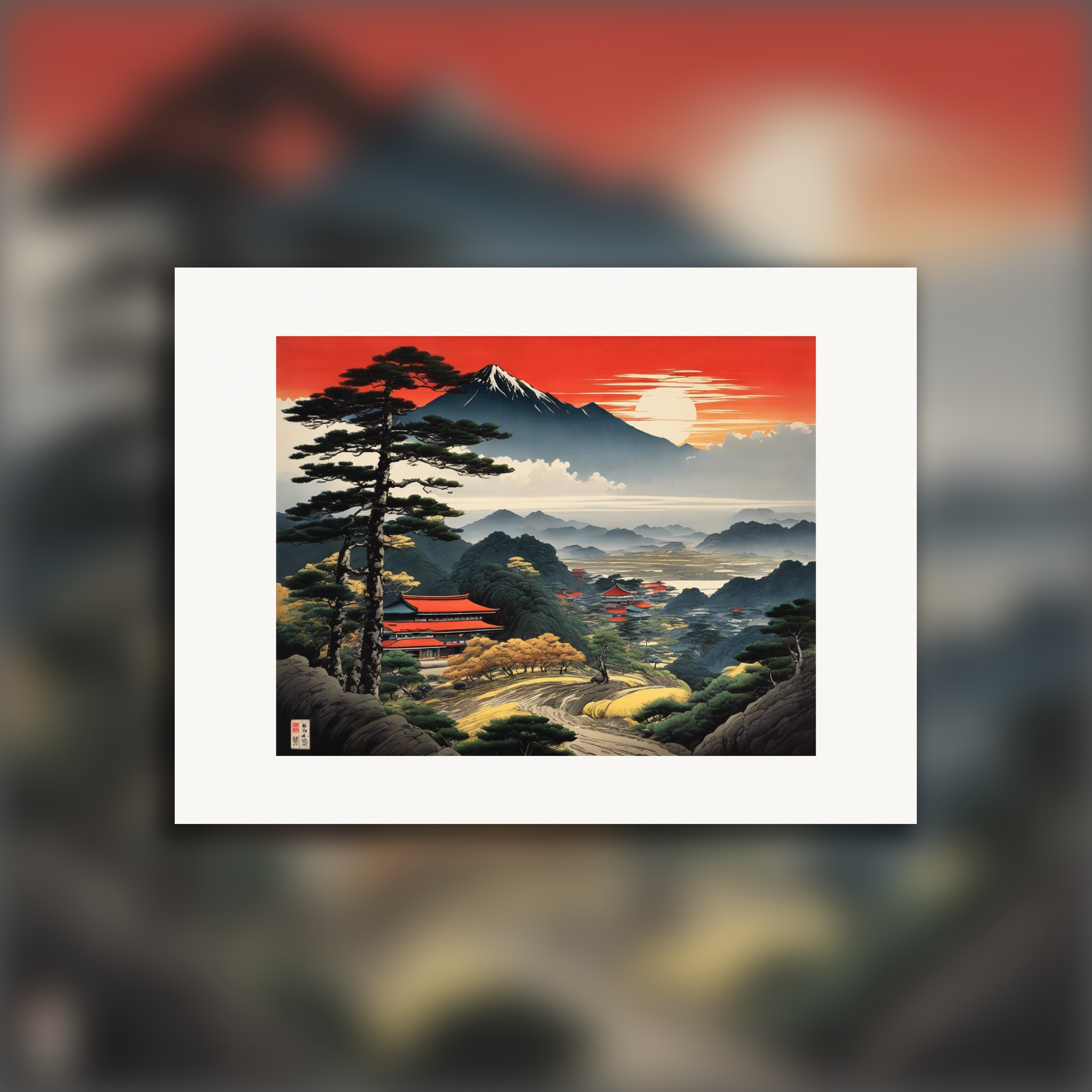 일본 풍경 - 포스터