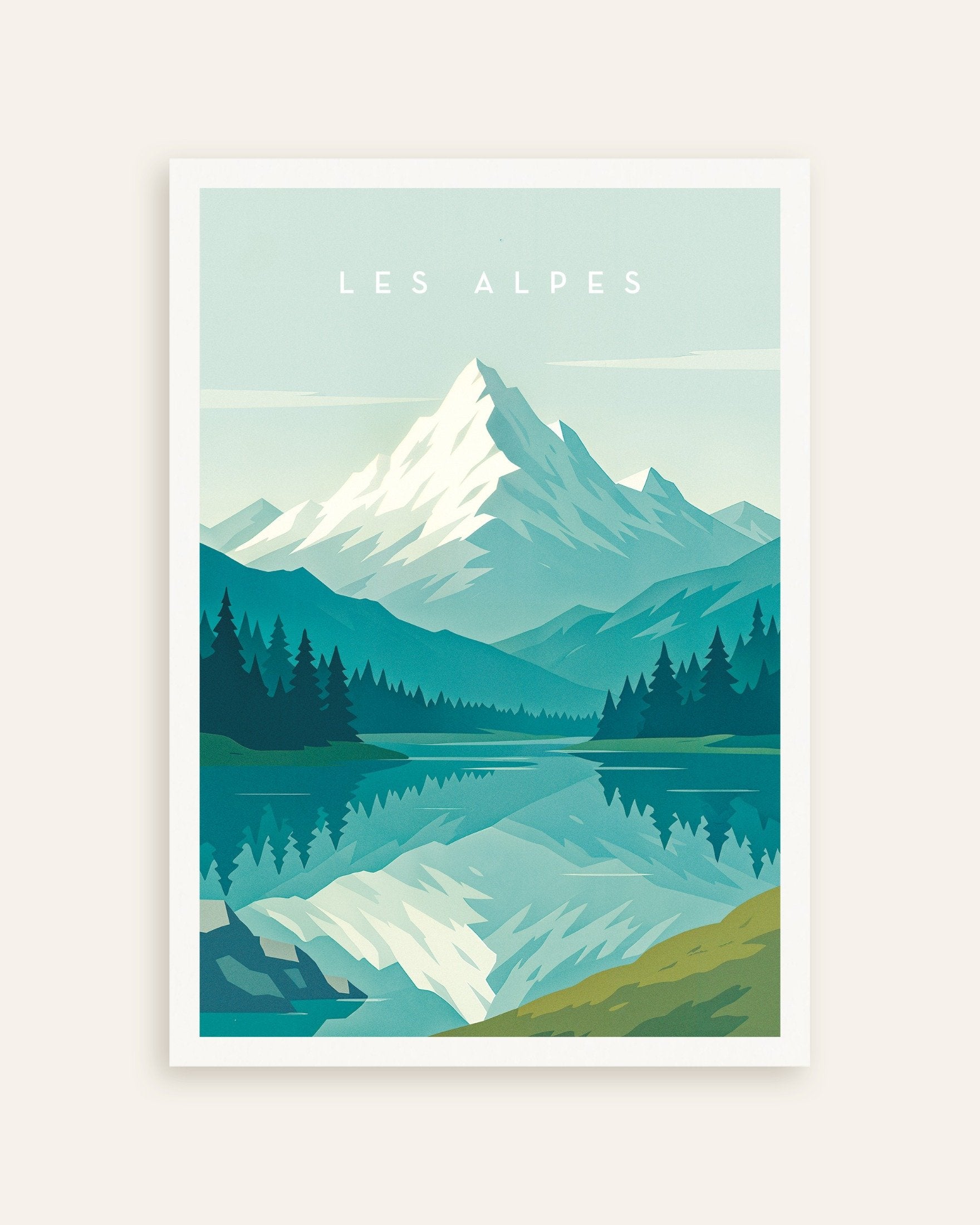 Poster of Alps Poster - Minimalist Mountain Art Print, thumbnail