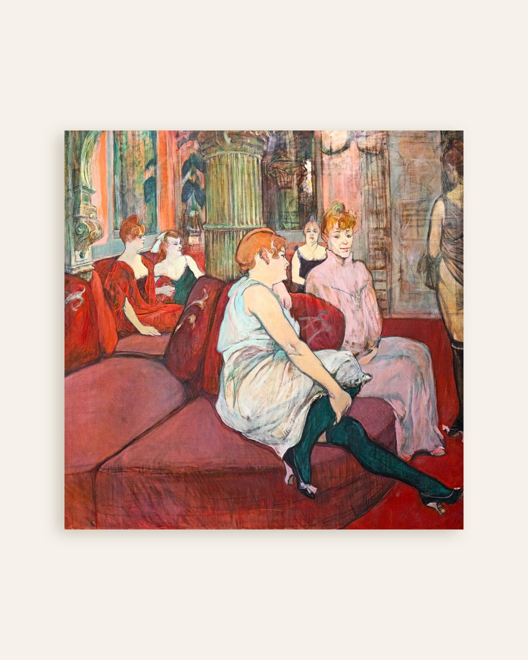Poster of Au salon de la rue des Moulins (1894) by Henri de Toulouse-Lautrec Poster, thumbnail