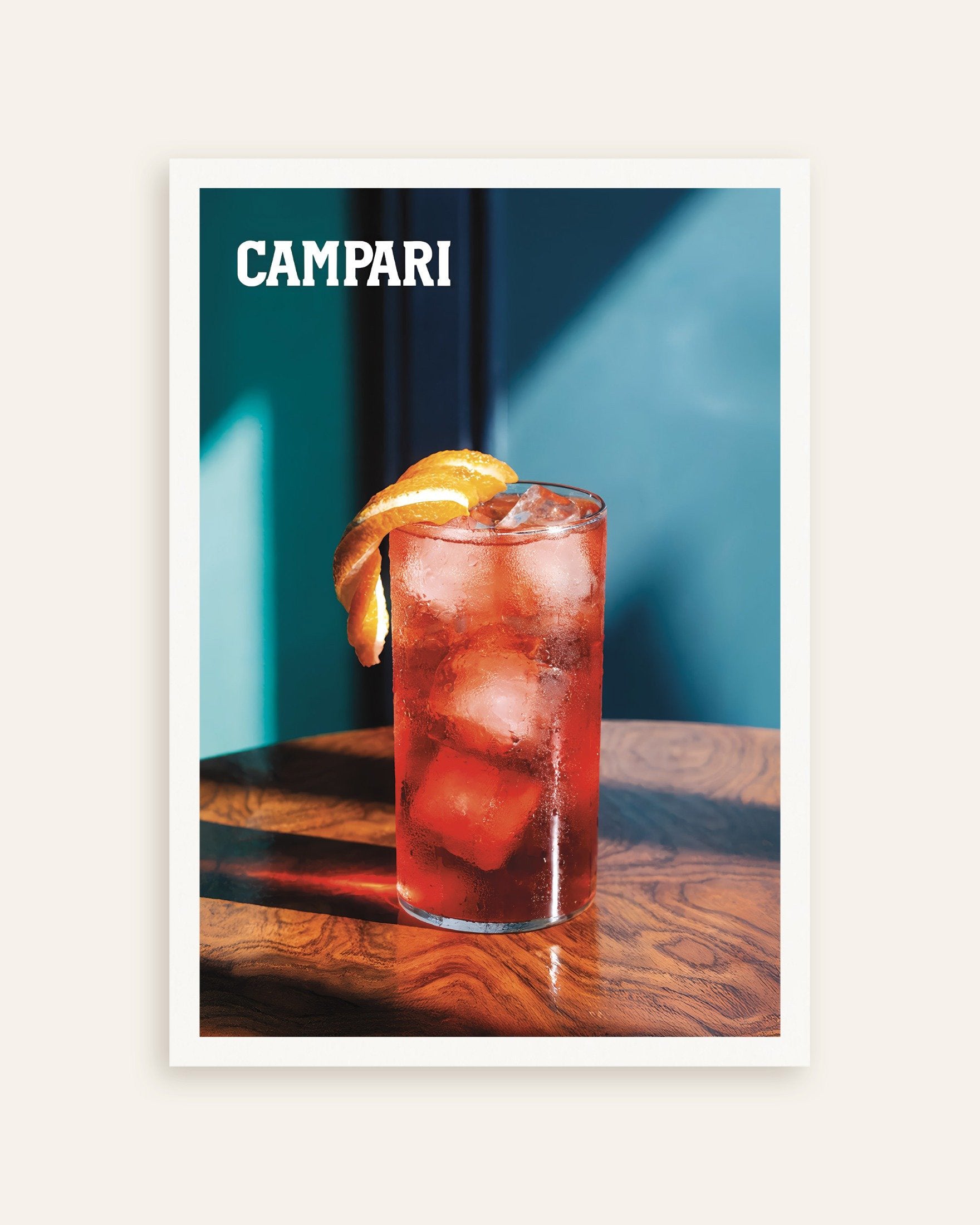 Poster of Campari Cocktail with Orange Twist Poster, thumbnail