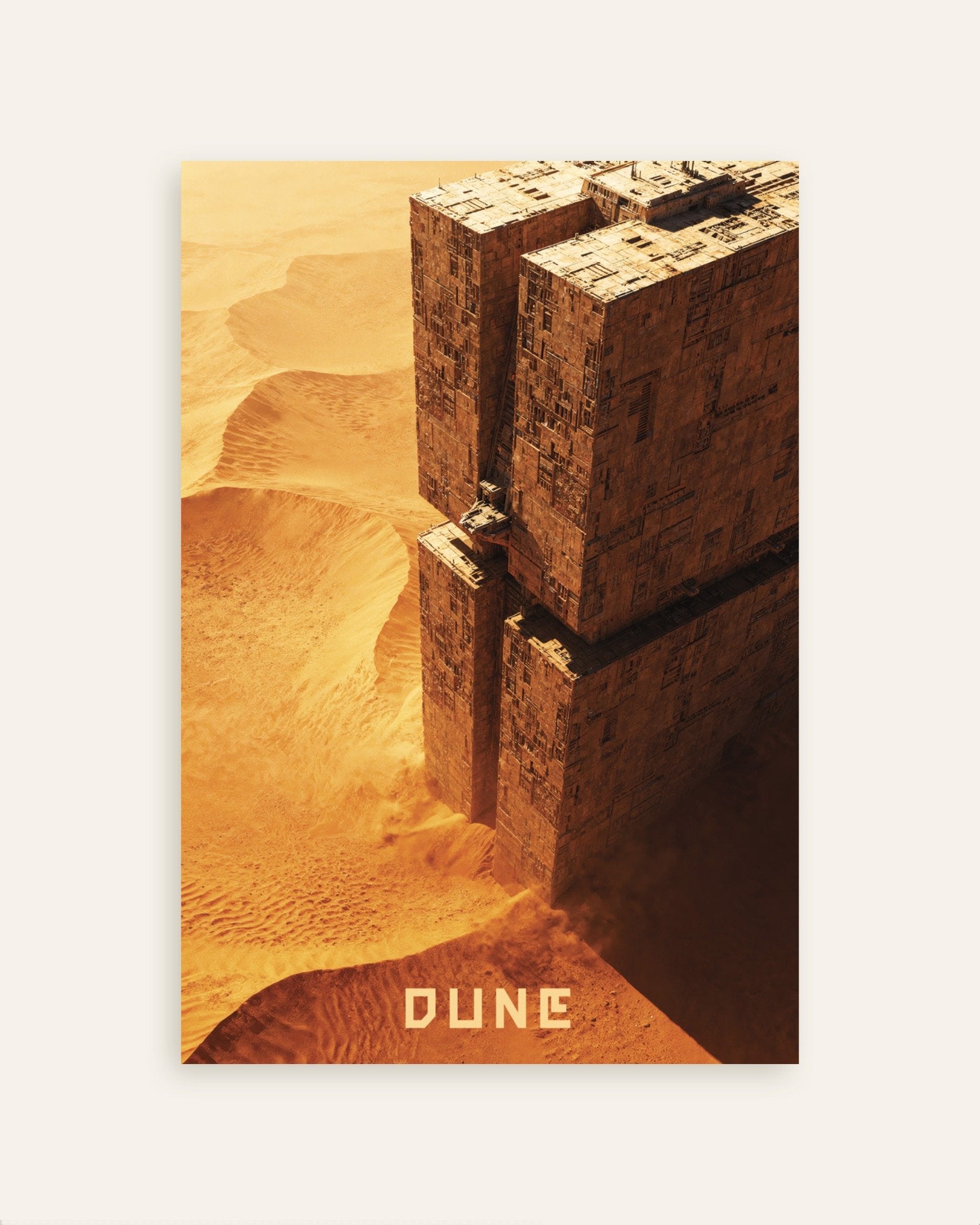 Poster of Desert Fortress Poster, Sci-Fi Megastructure, thumbnail