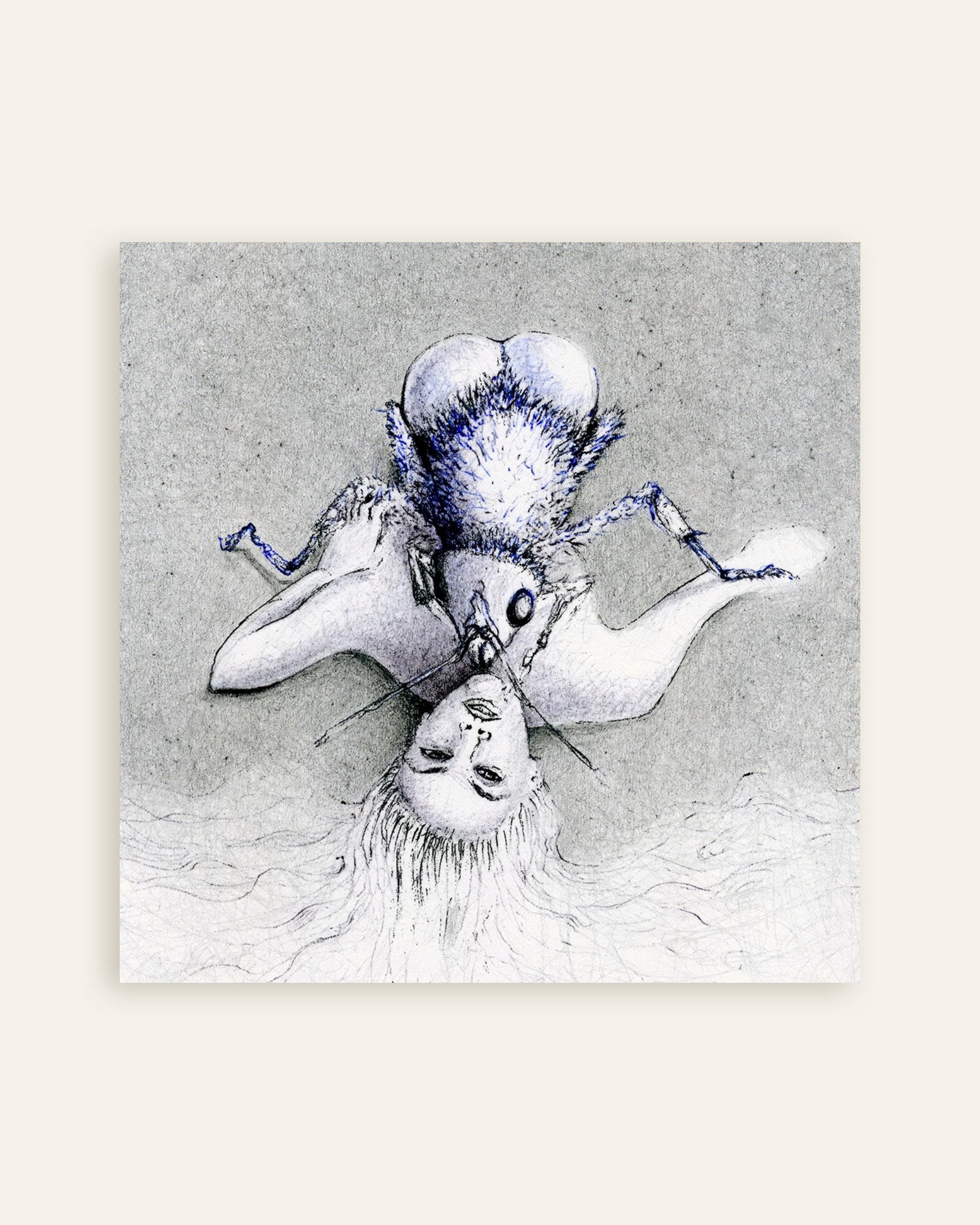 Poster of Ero Guro - The woman and the fly – Poster - Ballpoint pen art, thumbnail