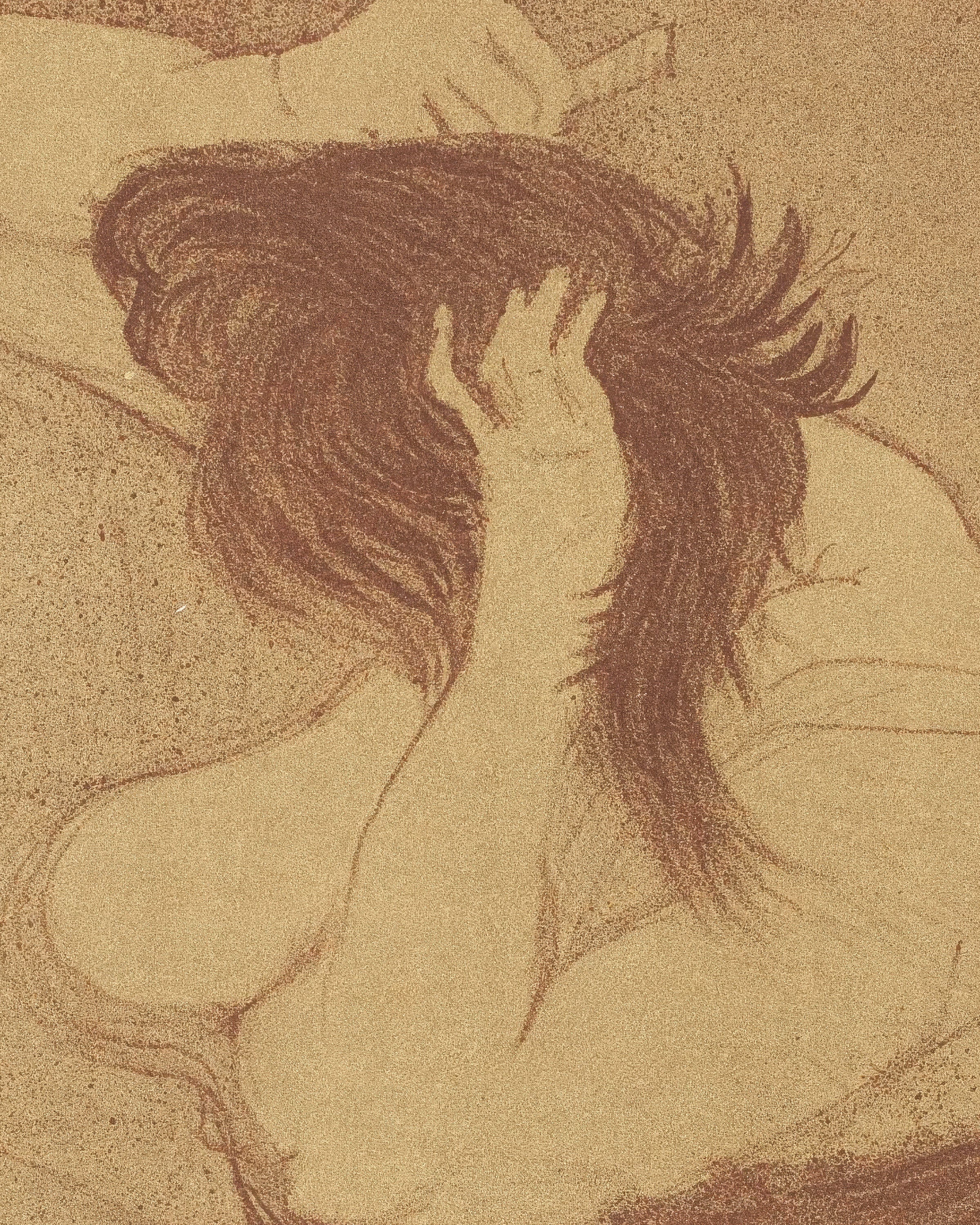 여자 머리 빗질하는 모습 (Femme qui se peigne) (1896) 앙리 드 툴루즈 로트렉 포스터