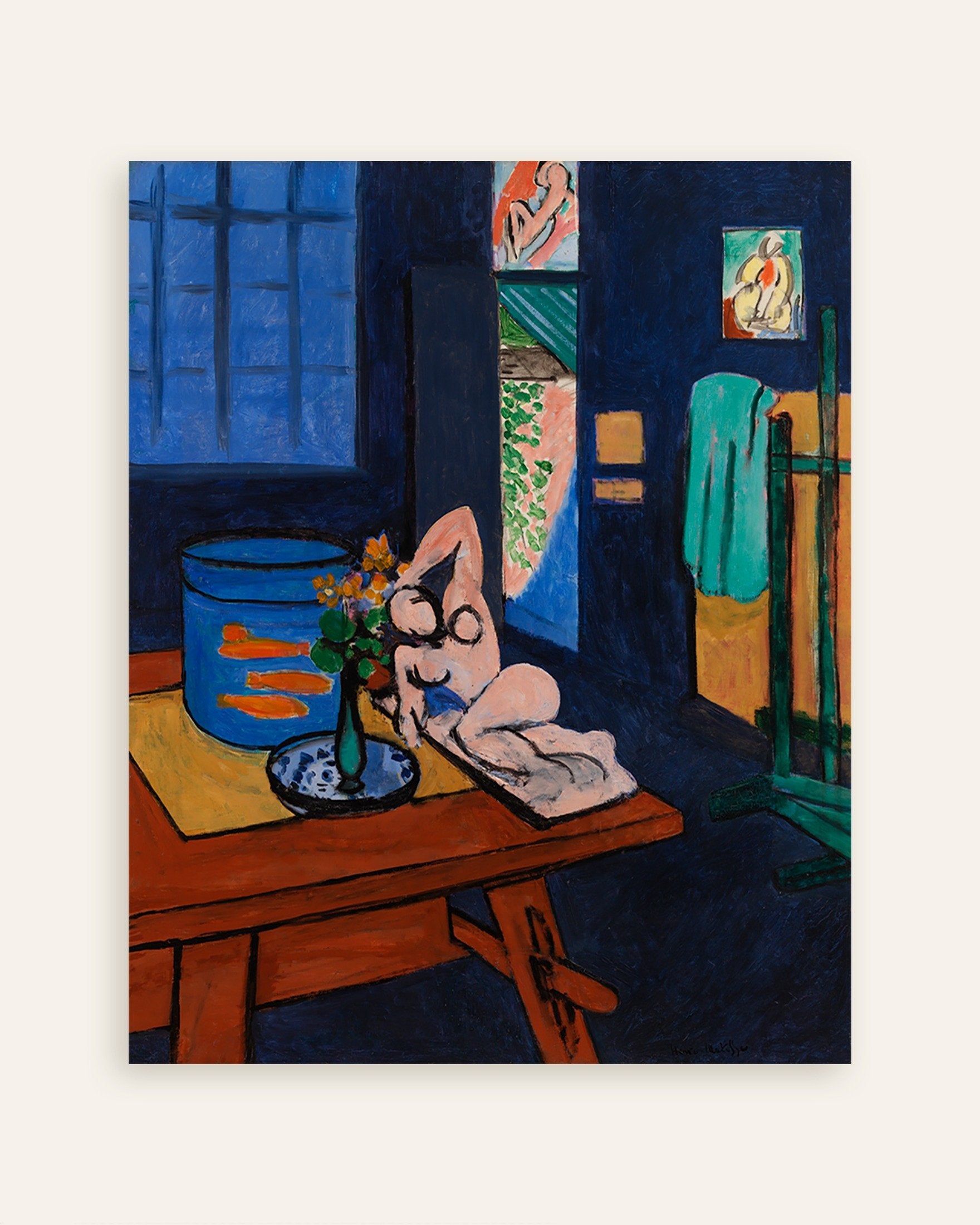 Poster of Goldfish and sculpture (1911) by Henri Matisse, thumbnail