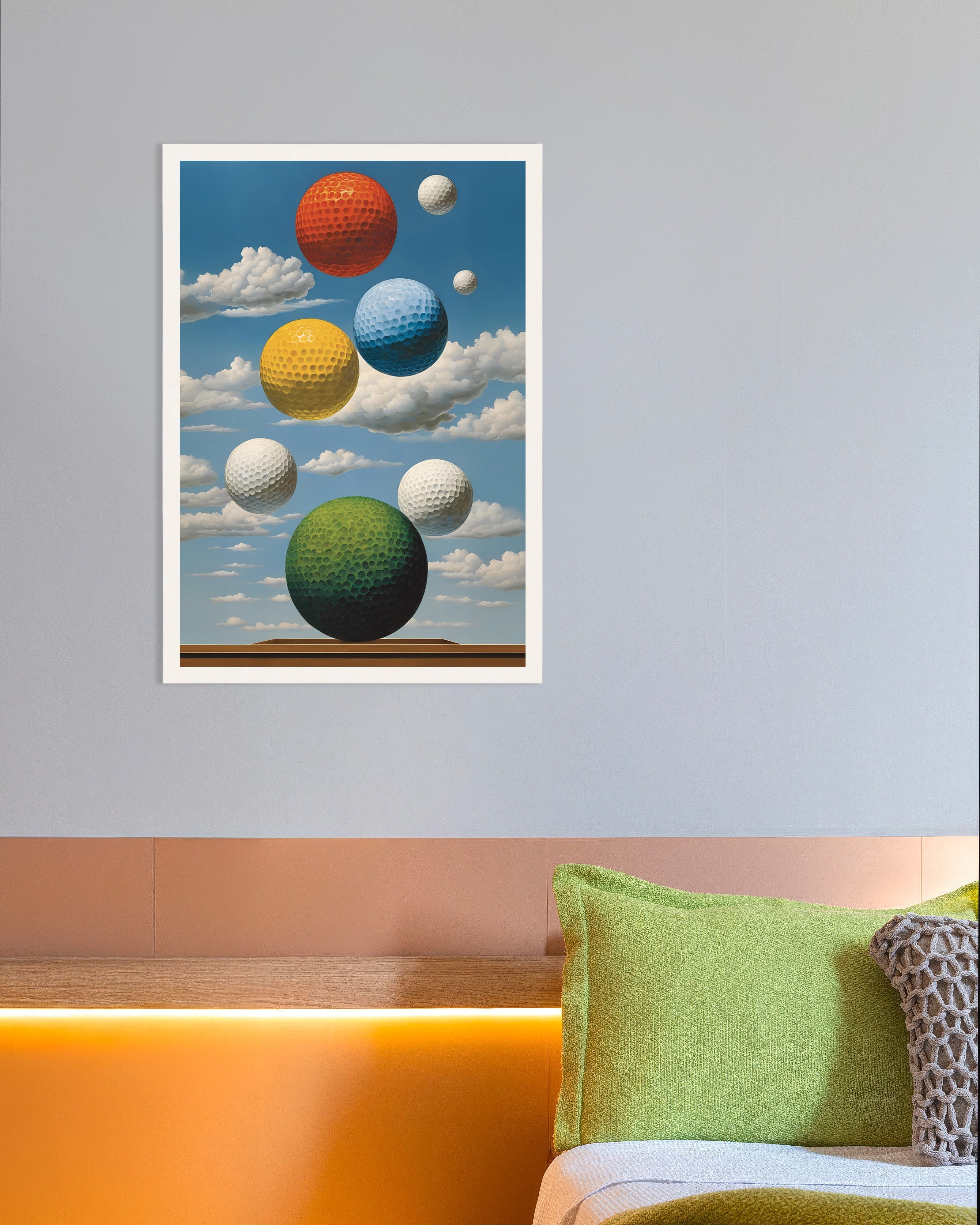 Poster of Golf worlds – Surreal sky poster