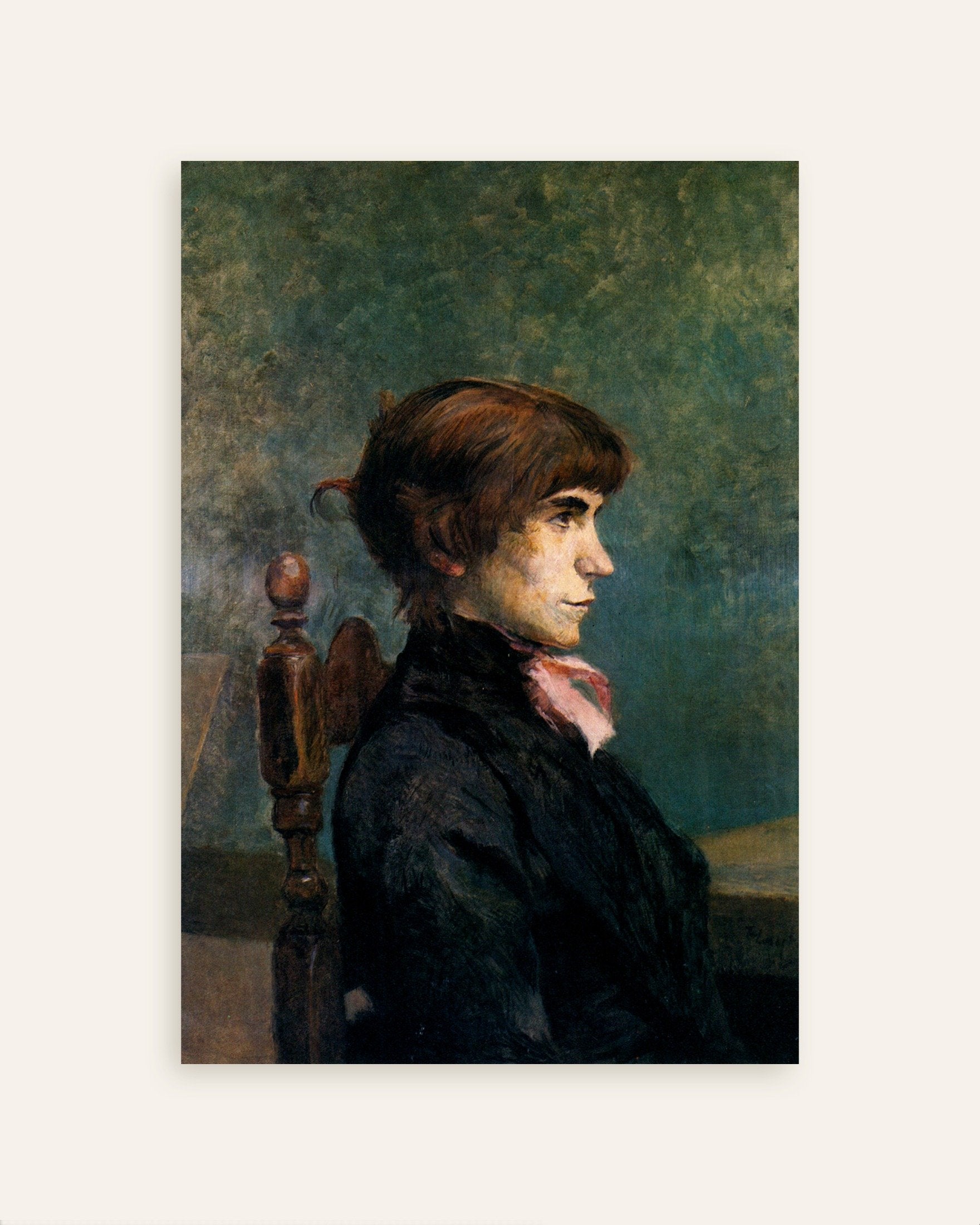 Poster of Jeanne Wenz by Henri de Toulouse-Lautrec, 1886, thumbnail