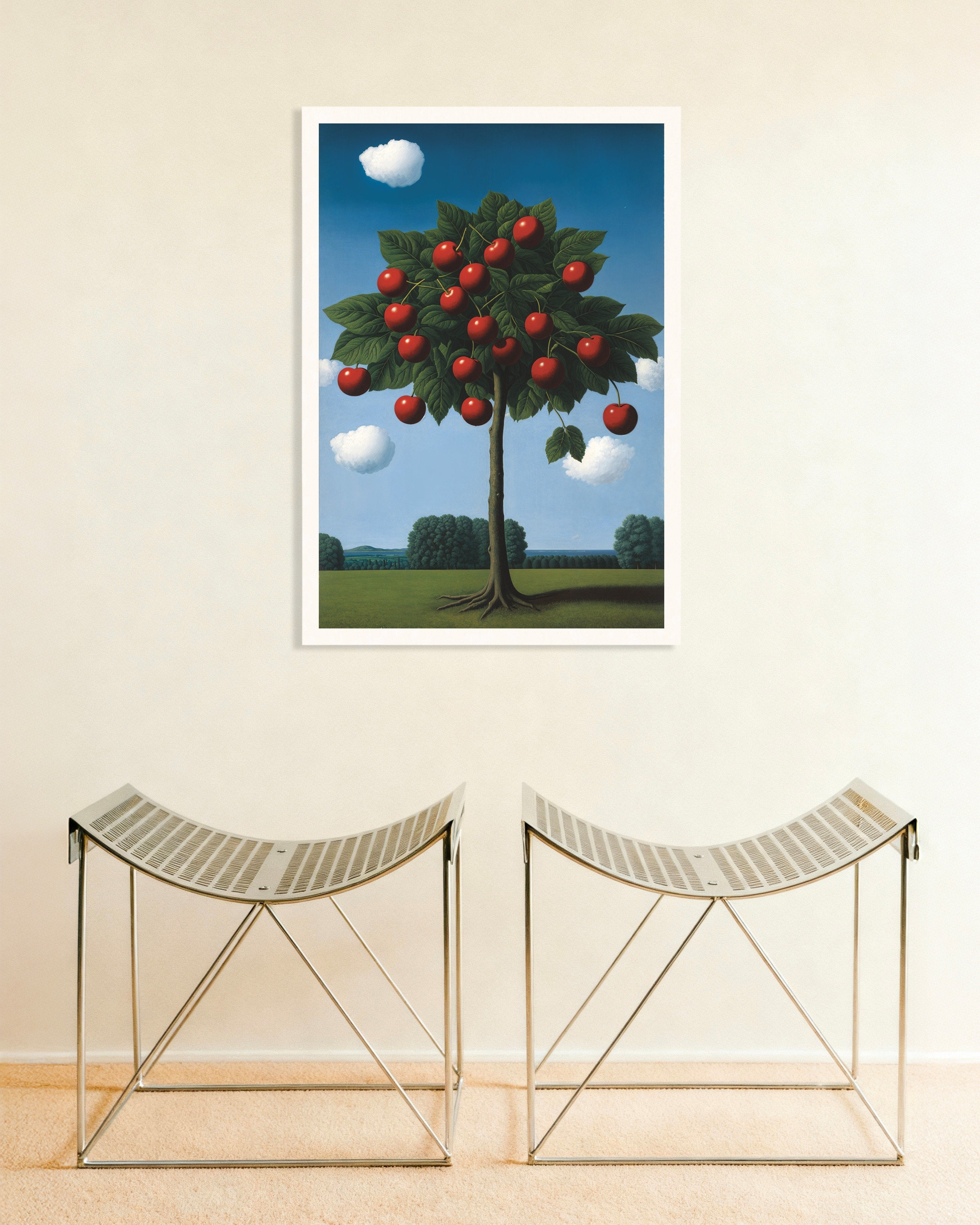 Poster of Le Cerisier - Surreal Cherry Tree Poster
