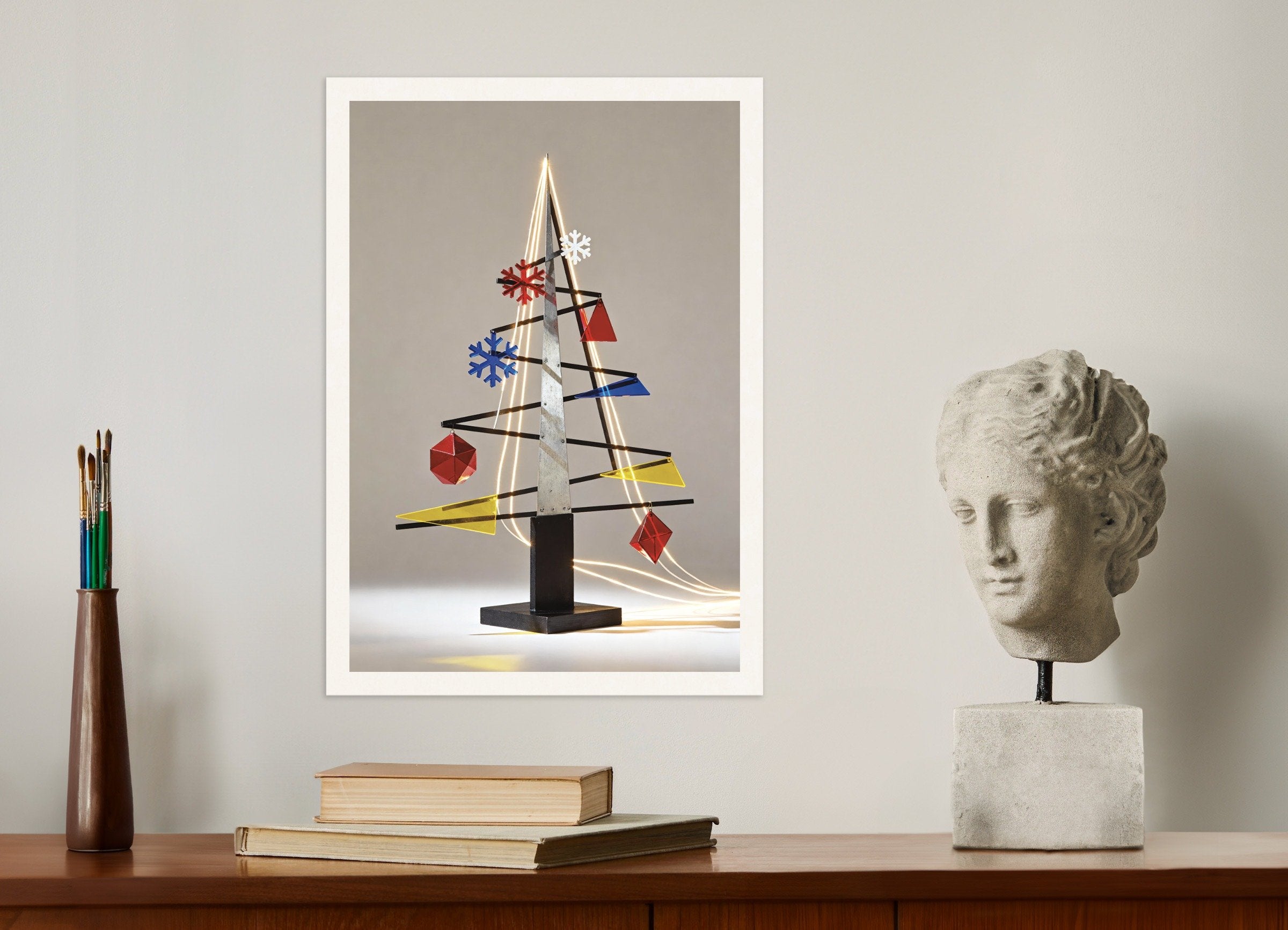 Poster of Modern metal Christmas tree poster