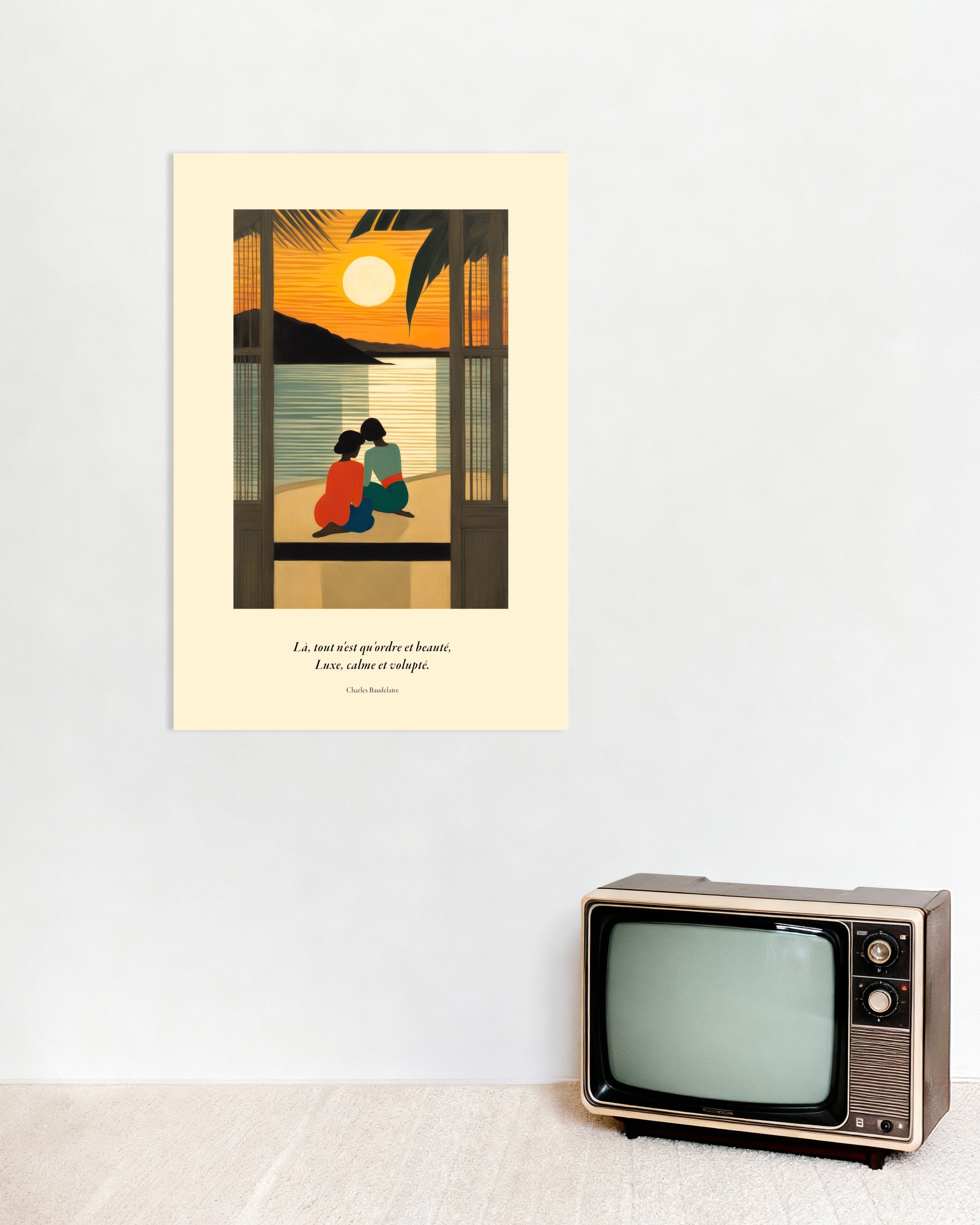 Poster of There, all is order and beauty, Baudelaire, french